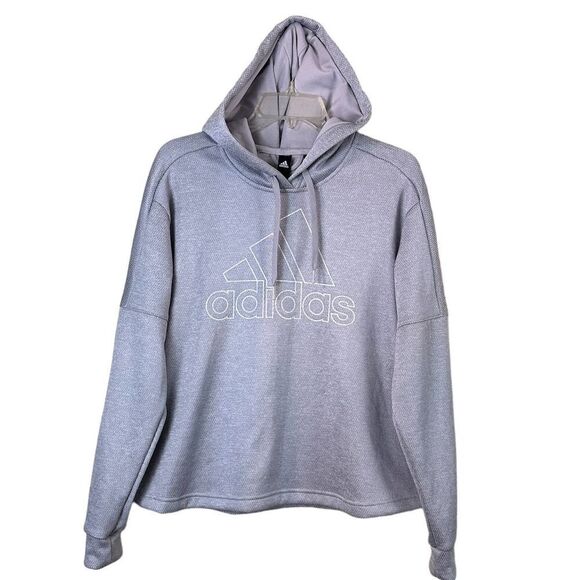 Adidas Gray Hoodie Size Large - Picture 1 of 11